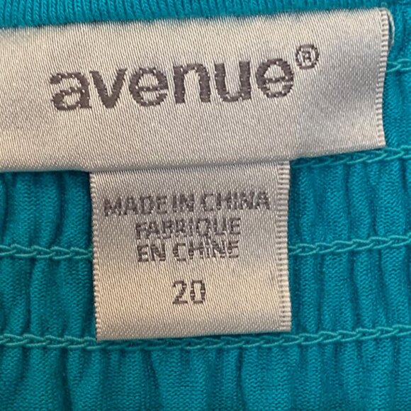 ๐ฑ 5 for $10. AVENUE TURQUOISE SLEEVELESS V-NECK RAYON TOP SIZE 20 - Picture 2 of 6